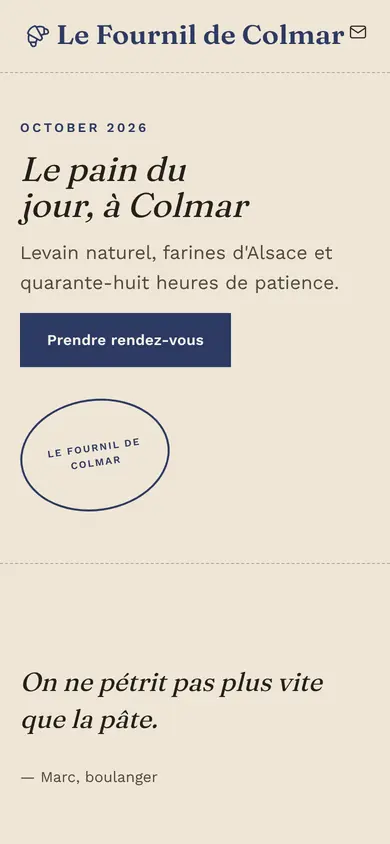Thème Artisanal sur téléphone, sans bandeau.